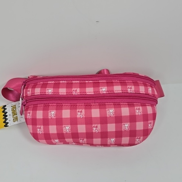 Peanuts Snoopy Tag Along Waist Hip Bag Pack Pink Nwt - Picture 2 of 6